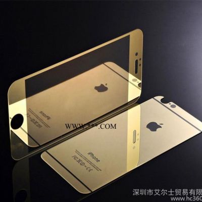 iphone6 plus电镀钢化膜 苹果6plus金色电镀膜