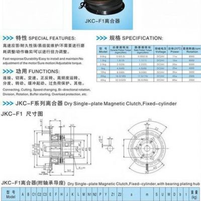 供应佳科离合器JKC-F1-0.6KG 电磁离合器/起动器